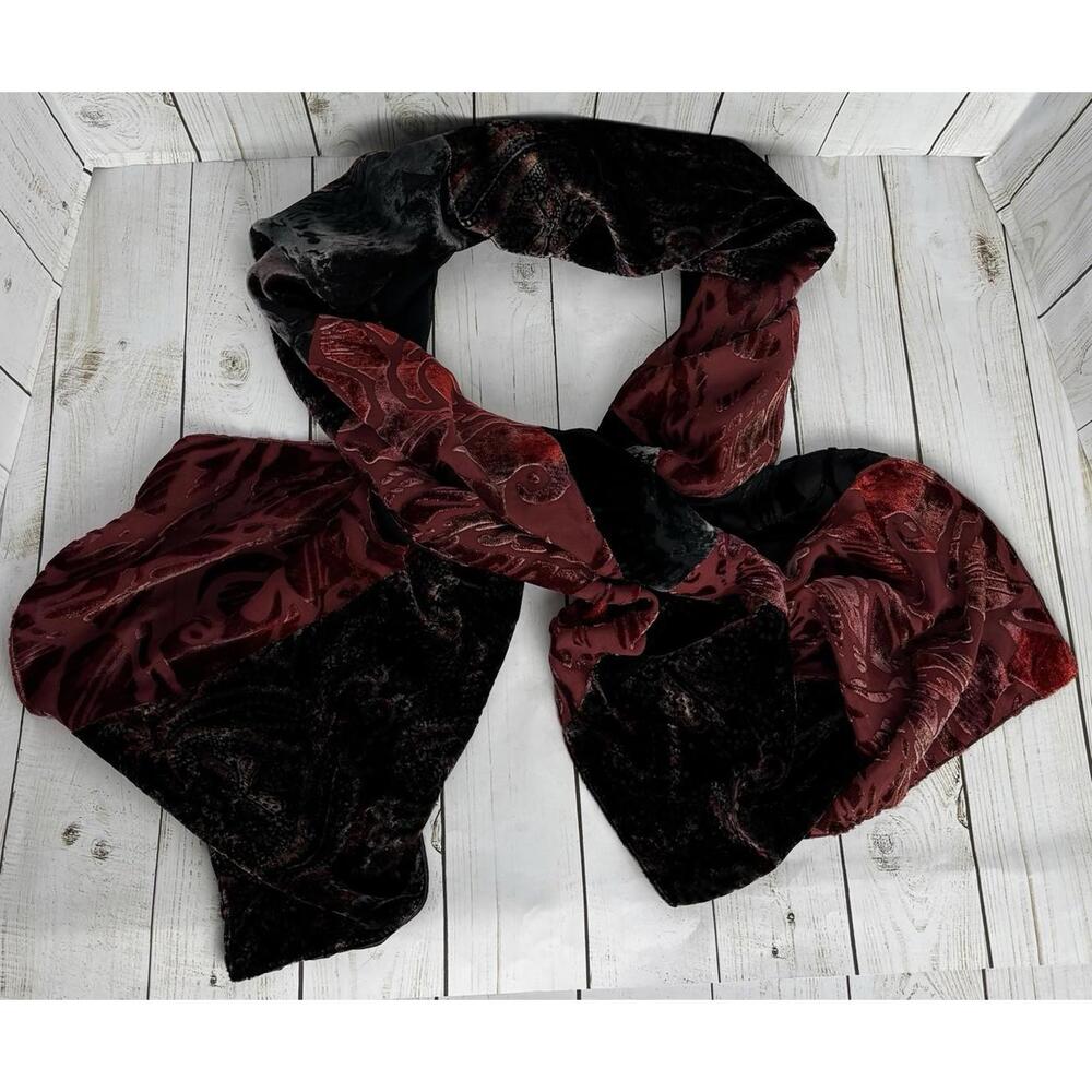NEW Coldwater Creek Burnout Velvet Mix Print Scarf 1551